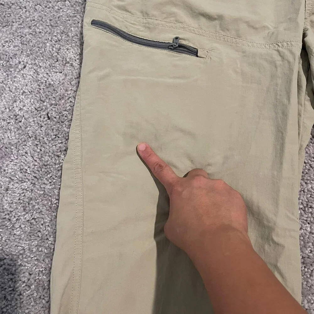 Patagonia Pants Mens Large Beige Sandy Cay Lightweight Nylon Hiking Cargo 82091 - Picture 6 of 16